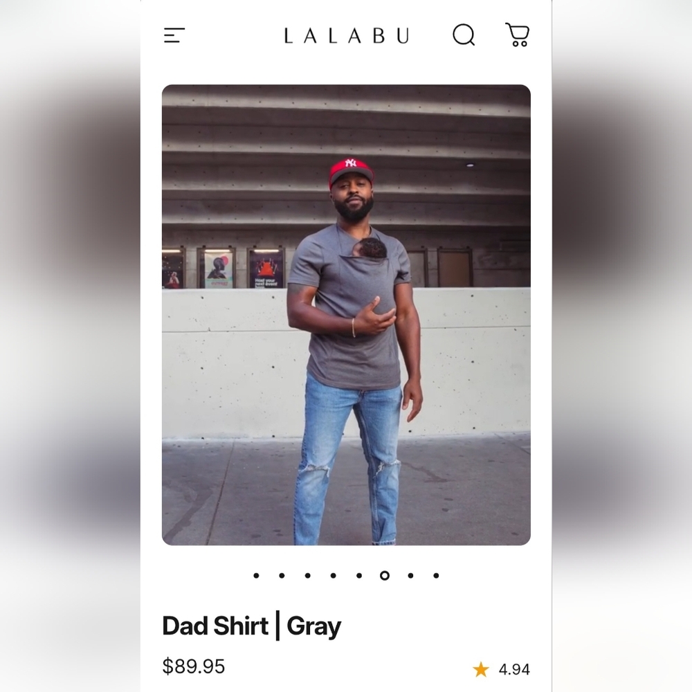Lalabu Gray Dad Shirt - Short Sleeve